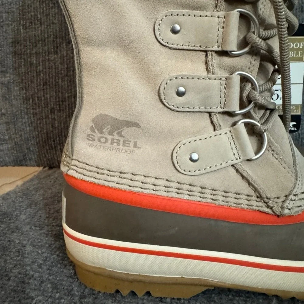 NWT Sorel Winter Carnival Waterproof Snow Boots Tan Brown Orange -25F Rated 5.5
